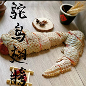 鸵鸟翅新鲜鸵鸟翅膀网红鸵鸟全翅带皮鸵鸟翅膀超大顺丰 包邮