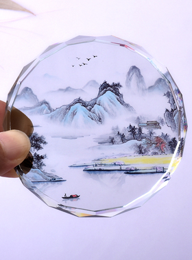 水晶玻璃家居装饰摆件彩印