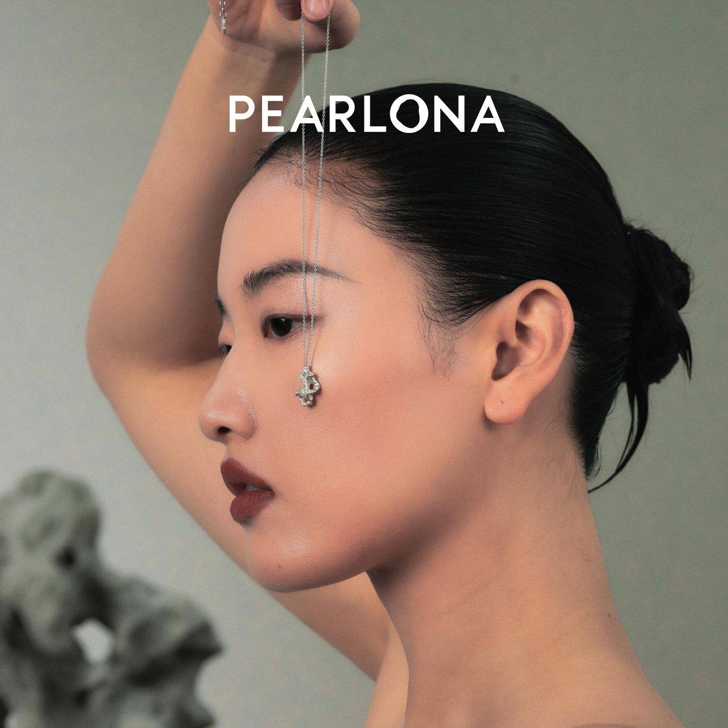 PEARLONA磐石云松太湖石巴洛克珍珠吊坠淡水珍珠莫桑石S925银饰