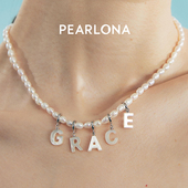 PEARLONA 巴洛克珍珠DIY字母项链吊坠锁骨链定制礼物王鹤棣同款