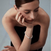 pearlona危险花园铃兰巴洛克珍珠手链磁吸扣手串女礼物明星同款