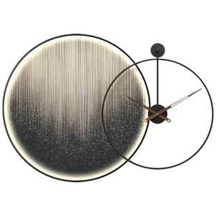 抽象餐厅装饰画带灯组合现代简约饭厅餐桌挂画轻奢风圆形led灯画