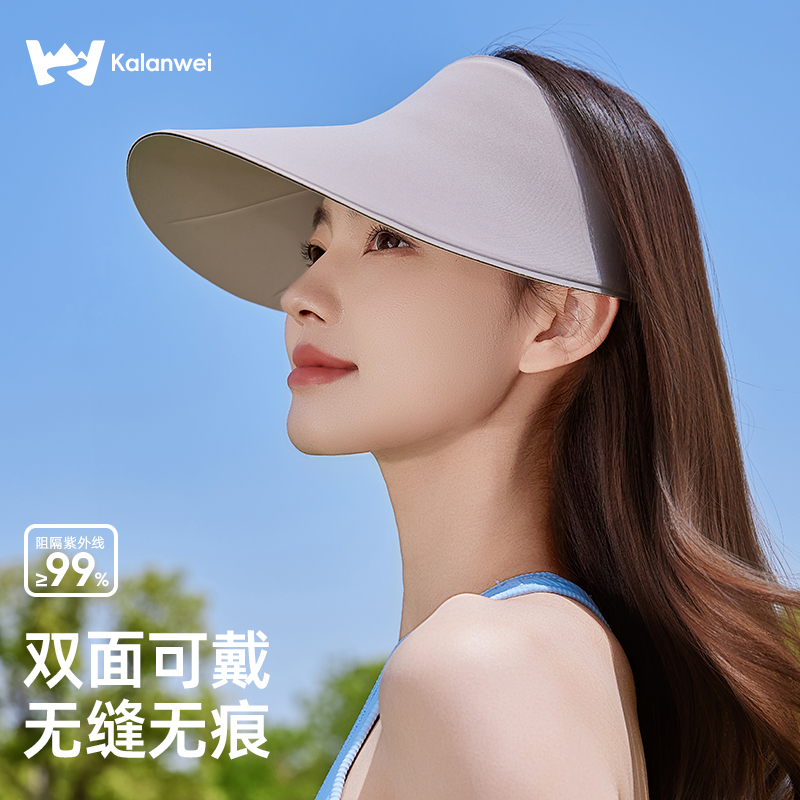 茉寻官防紫外线防晒帽太阳遮阳帽女2025新款夏季无痕女士空顶帽子