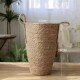 北欧草编织花篮大号花瓶摆件客厅插花满天星干花现代简约藤编花盆