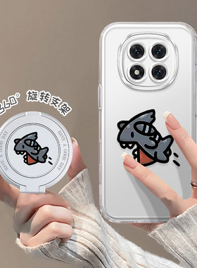 宝可梦适用红米note15手机壳14新款13PRO+皮卡丘12TURBO鲨鱼12R透明11防摔5G卡比兽360°旋转支架11E保护套10