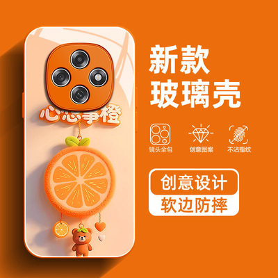 心想事橙适用OPPOA6Pro手机壳A6GT好事花生A5可爱A3可爱97高级感96新款95女93卡通7258玻璃保护套36/32/11