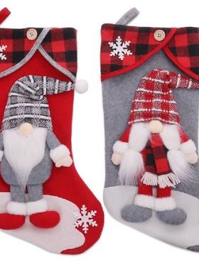 2 Buah Stoking Natal Hadiah Santa Sacks Dekorasi Natal