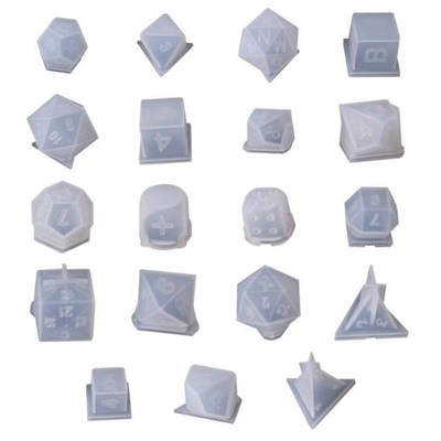 DIY Crystal Epoxy Mold Dice Fillet Shape Multi-spec Digital