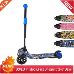 3 Wheels Kids Kick Scooter Girls Boys Adjustable Height Wide