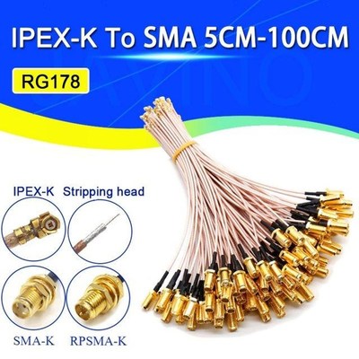 Extension Cord U.FL IPX to RP-SMA Female Connector Antenna R
