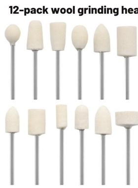 12Pc 2.35mm Wool Engraver Abrasive Tools Polishing Buffing W