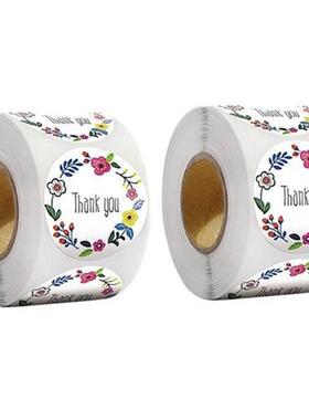 500pcs Thank You Stickers Seal Labels Flower Stickers For Ha