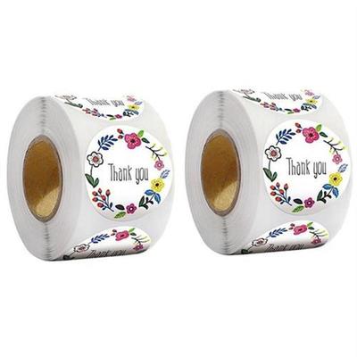 500pcs Thank You Stickers Seal Labels Flower Stickers For Ha