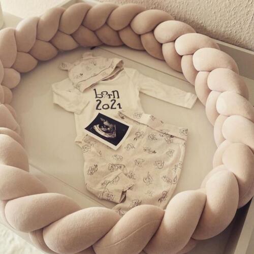1M/2M/3M/4M Baby Braided Crib Bumper Crib Bedding Set for Ba