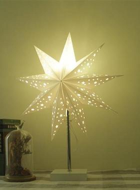 LED Floor Light Nine Pointed Star Standing Bedside Table