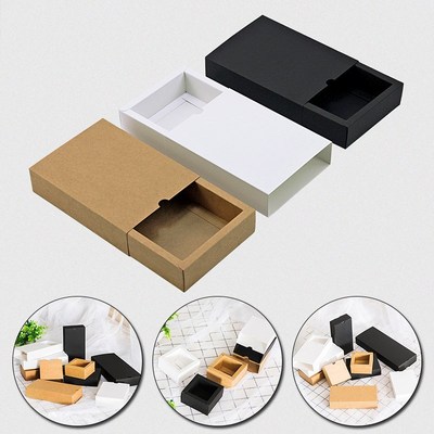 Small Kraft Paper Box Brown Black White Cardboard Soap Box P