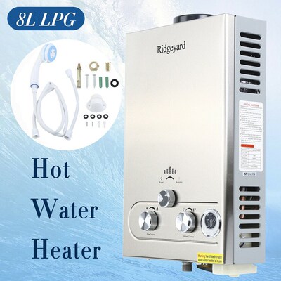 8L 16KW LPG Water Heater Propane Butane Instant Gas Boiler w