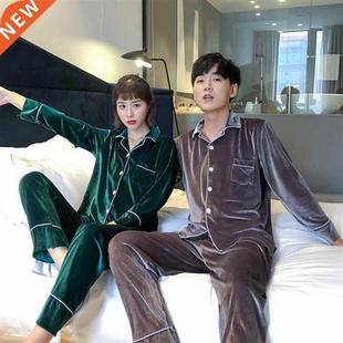 Pajamas For Men Winter Velvet Warm Luxury Couple Pyjamas Hom