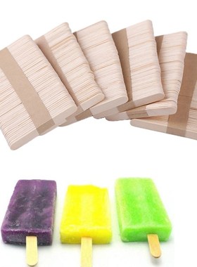 50PCS Wood Lollipop Sticks Food Grade Craft Popsicle Sticks