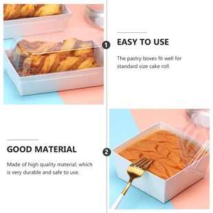 1 Set Square Cake Packaging Boxes Thicken Boxes Food Packing