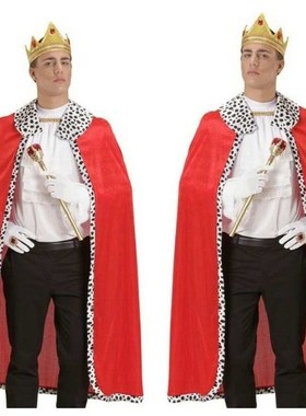 130cm Royal Red Velvet Queen King Deluxe Cape Cloak Sceptre