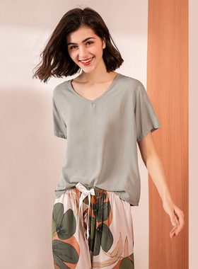 JULY'S SONG Floral Printed Pyjama Sleepwear Female C