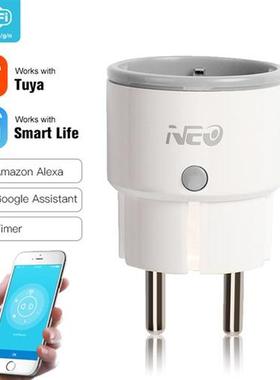 Tuya Wifi Smart Power Mini Socket 10A EU Plug Socket Timing