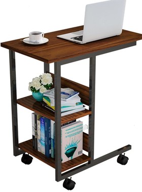 Simple Side Table for Sofa Bed Couch C-Shaped Table Desk Rol