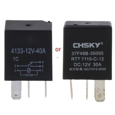 Automotive 12V 40A 5 Pin Relay Long Life Time Delay Automoti