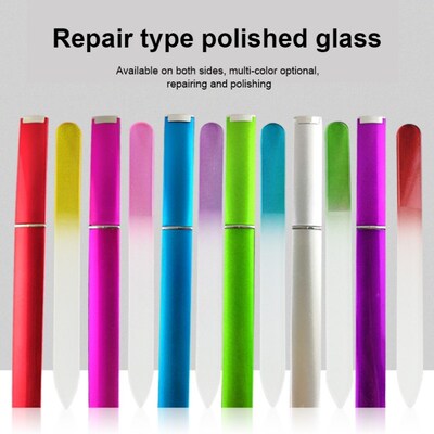 Glass Nail File Crystal Nails File With Case For Natural Na