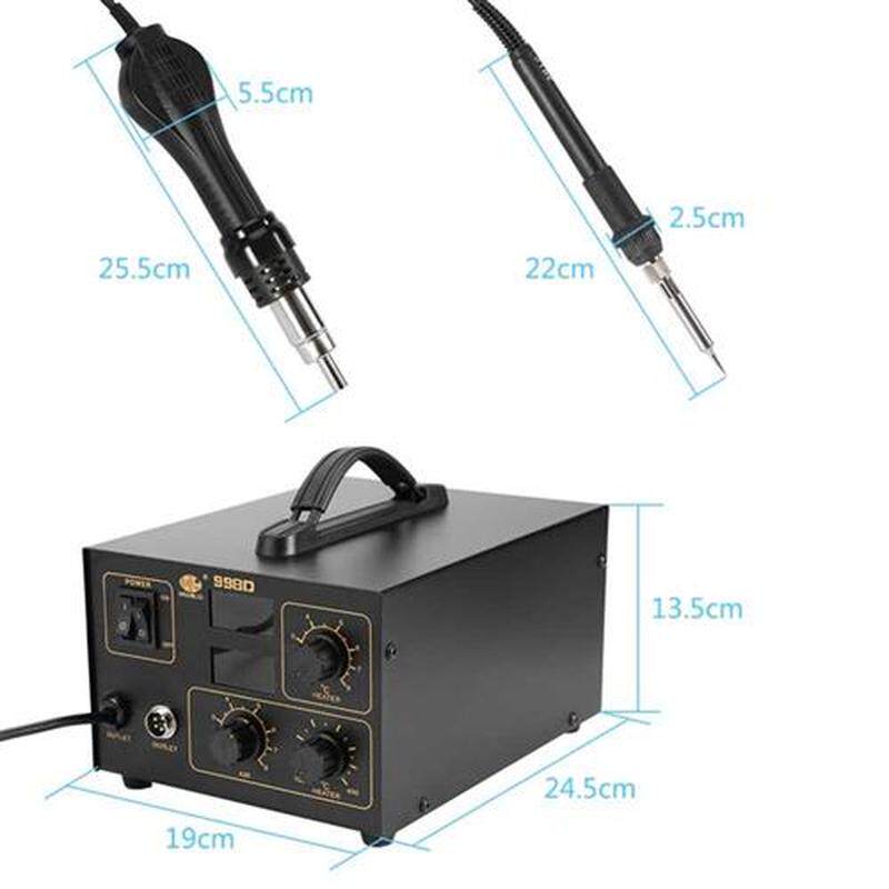 220V 998D 700W Air Gun Station Welder Rework Nozzles Thermor