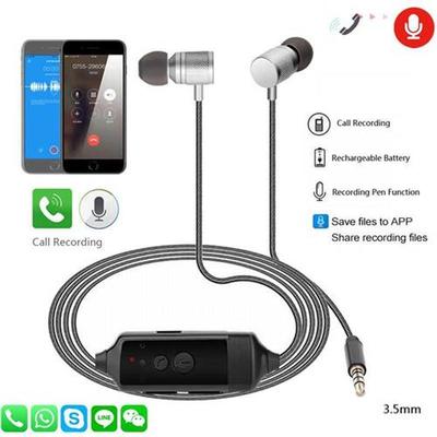 Call Recorder Headset Earphone for iPhone WhatsApp LINE Sky