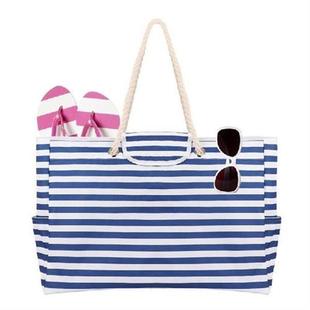Beach Tote Bag Stripe Beach Bag Washable Swim And Pool Toys