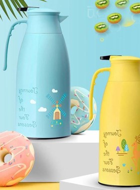 Large Capacity Cute Cartoon Double Wall Glass Vacuum Flask T