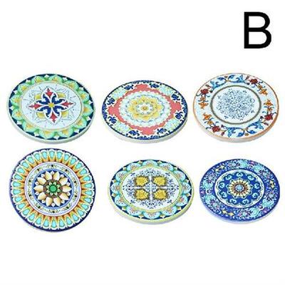 6pcs Premium Design Coasters for Glasses Cups Vases Candles