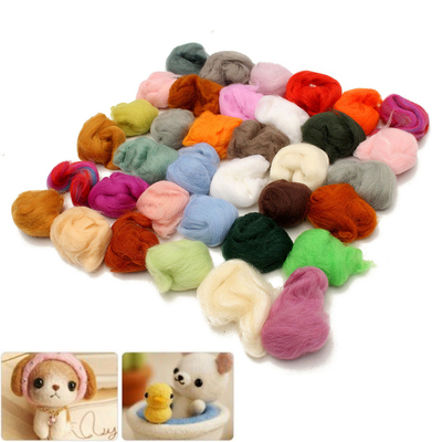 1 Set Newest 3g 36 Colors Merino Wool Fibre Roving For
