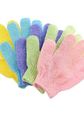 2/5pcPeeling Exfoliating Gloves Shower Body Brush Fingers B