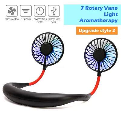 Electric 1200 2000 mAh USB Mini Fan Neck Fan Rechargeable