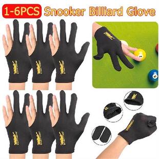 1-6PCS Professional Snooker Billiard Glove Left Hand Three