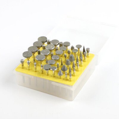 50pcs/lots 3mm Diamond Tipped coated Rotary Burr Grit Grindi