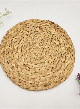 6pcs Round Woven Placemats for Dining Table, 7.8 Inch Straw
