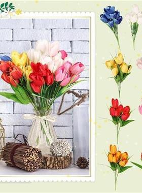 Simulation Of 6 Prongs Tulips Bouquet Table Decoration