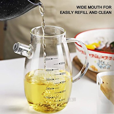 Cooking Seasoning Oil Bottle Sauce Bottle Glass Storage Bott