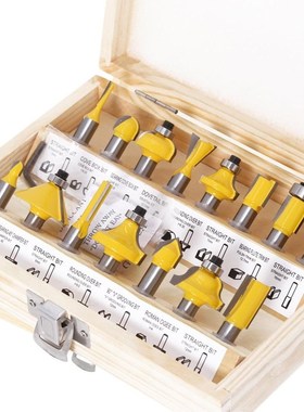 15pcs 8mm shank Router Bit Set Trimming Straight Milling Cut