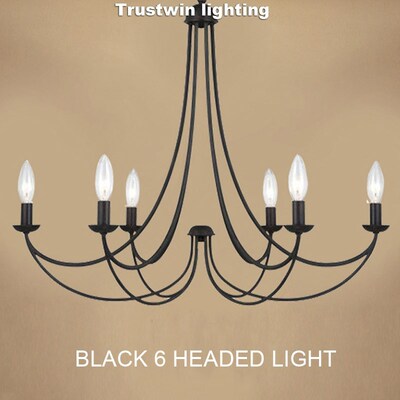 Chandelier Light Lamp LED Droplight Arcuate Modern Iron LED