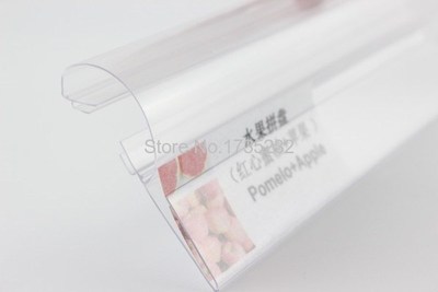 Japanese shelf POP price tag ticket data strip glass wood cl