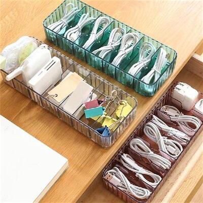 Cable Storage Box Transparent Plastic Data Line Storage