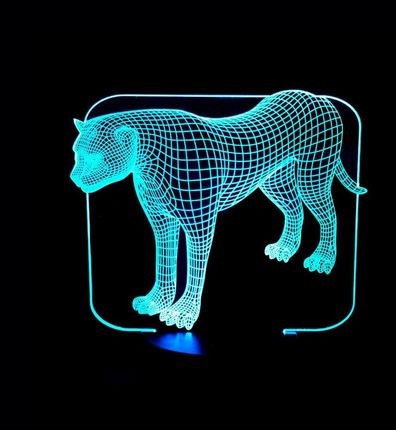 Leopard Colorful Touch Usb 3d Led Lamp Stereo Vision Table