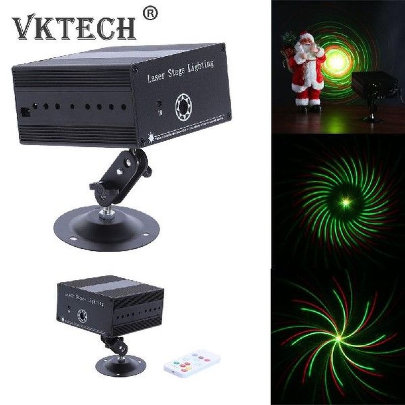 Mini Portable Remote Red Green Meteor Shower Projector