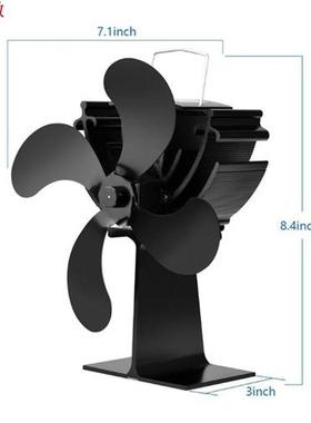 4 Blade Heat Powered Stove Fireplace Eco Fans Silent Fuel Sa